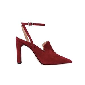 Iris & Ink Red Suede Heels